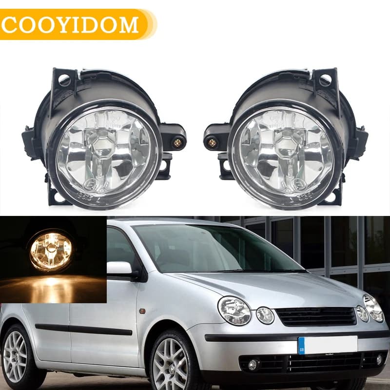 Feux antibrouillard avant de voiture, feux antibrouillard halogènes pour Volkswagen POLO 9N / MK4 2001 2002 2003 2004 H3 12V 55W, ensemble de phares antibrouillard de conduite