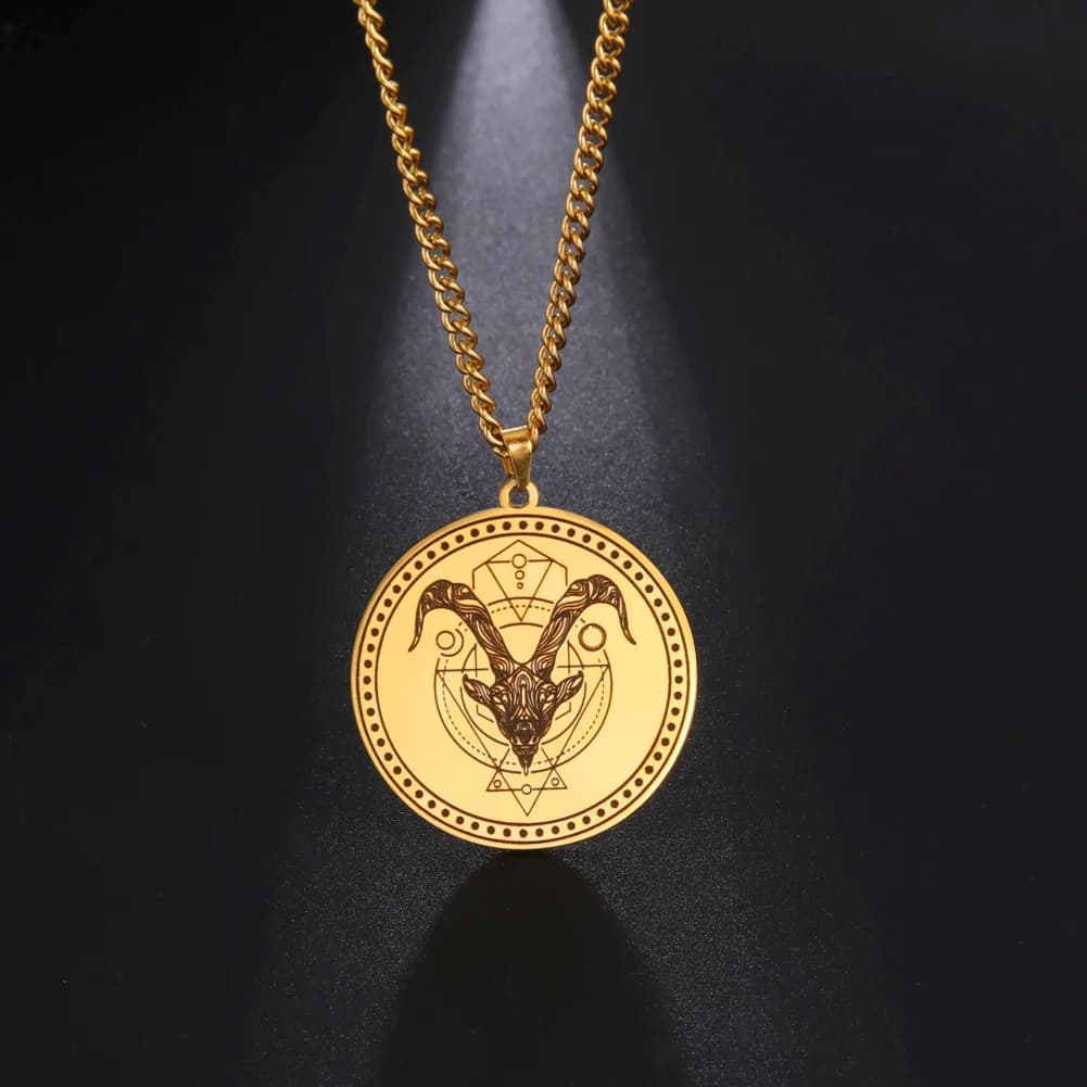Colliers de la présidence en acier inoxydable pour hommes et femmes, 12 horoscope, signe du zodiaque, pendentif document en argent, bijoux, lion, constellation, navire chia, cadeaux
