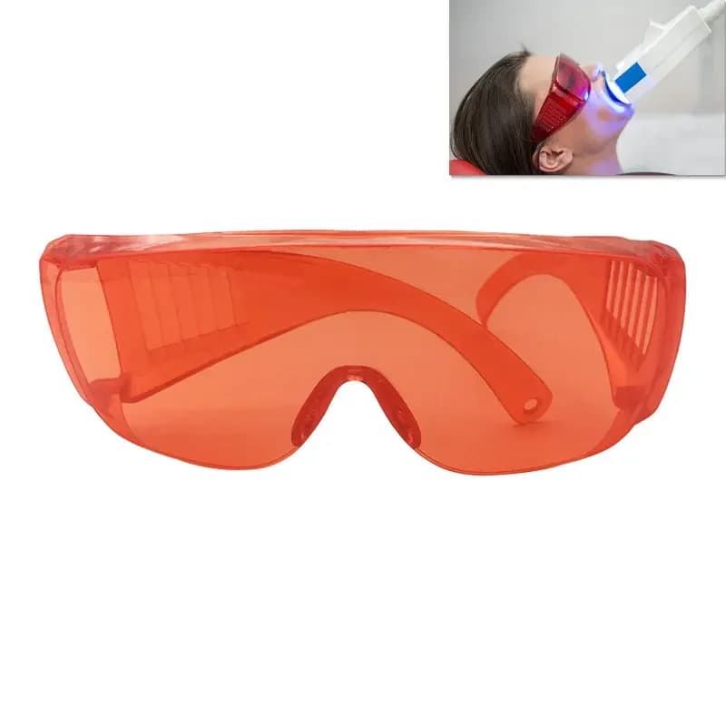 Lunettes de protection dentaire rouge pour les yeux, blanchiment des dents, lunettes interdites, lumière UV, outils de dentiste