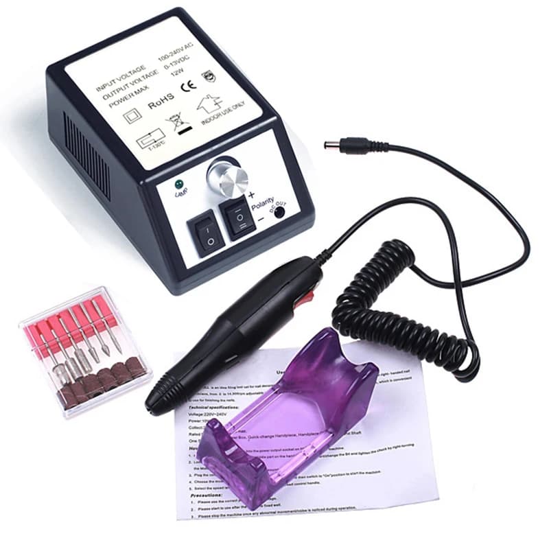 Perceuse de manucure professionnelle, ensemble de perceuse à ongles électrique, ponceuse à ongles, Gel, cuticules, enlever le tour des ongles, outil de vernis