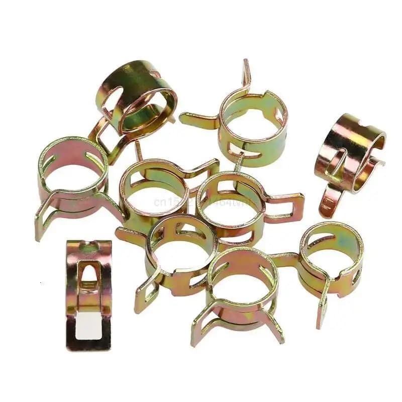 Lot de 10 pinces à ressort pour tuyau de carburant, de silicone sous vide, de 4 mm à 25 mm au choix, pour conduites d'huile et d'eau de voiture