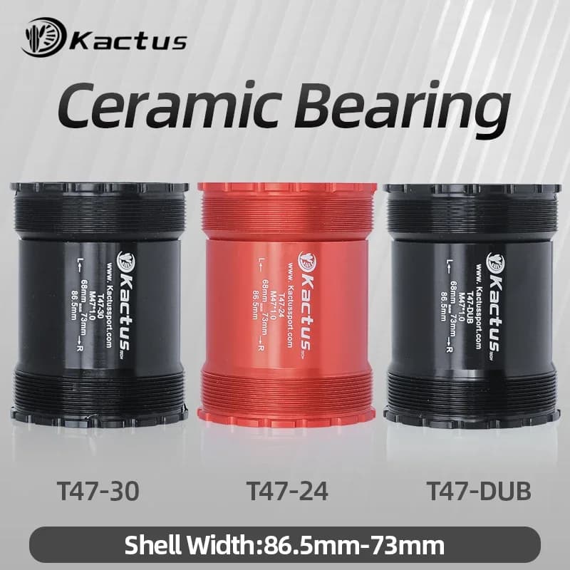 Boîtier de pédalier de vélo à roulement céramique BB T47 fileté 86,5 mm compatible avec les groupes de pédalier Trek Shimano SRAM VTT et vélo de route