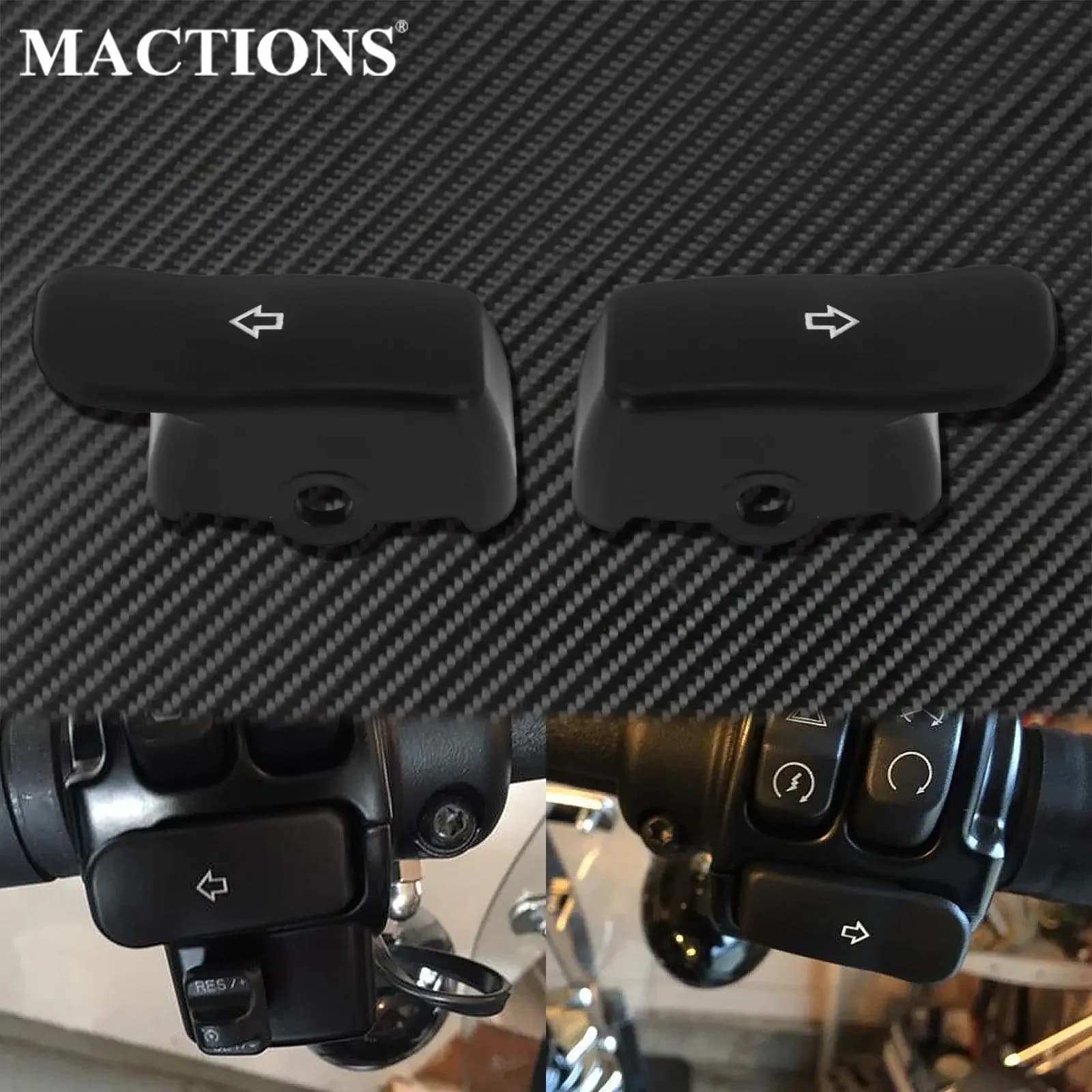 Capuchon d'extension de clignotant noir pour moto, couvercle étendu pour bouton de commutation pour Harley Softail Luxe FLSTN 2011-UP Sportster XL