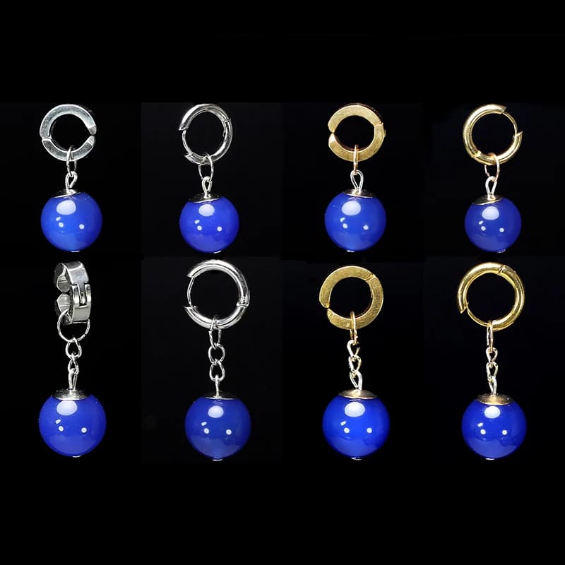 Z Vegetto Potara bleu Son Gohan Cosplay Costume accessoire Son Goku boucles d'oreilles clou d'oreille
