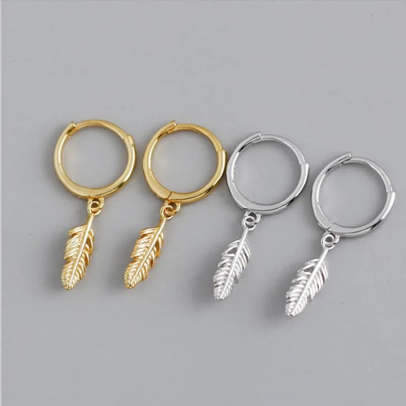 VENTFILLE – boucles d'oreilles en argent Sterling 925, plumes coréennes, tempérament Simple, exquis, tendance, Sexy, bijoux cadeau, offre spéciale
