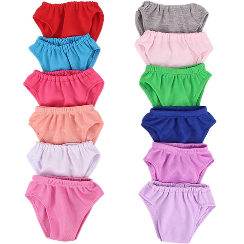 Culottes bon marché de 12 couleurs pour poupées de 43 cm, accessoires de vêtements et jouets pour poupées américaines de 18 pouces, jouets pour filles de notre génération