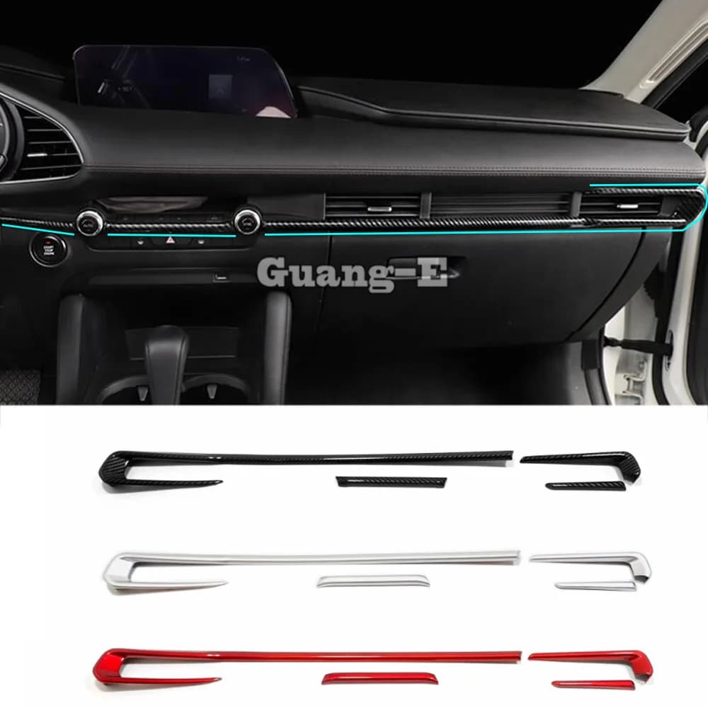 Autocollant de voiture pour Console intérieure, contrôle Central de Navigation, cadre de garniture de climatisation pour Mazda 3 Mazda3 Axela M3 2019 2020 2021 2022