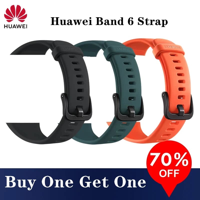 Bracelet de montre en silicone d'origine Huawei pour Huawei Band 6, bracelet de montre en silicone.