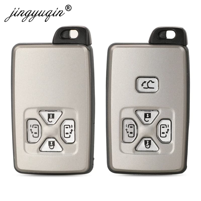 Jingyuqin-Coque de clé télécommande intelligente sans clé pour Toyota, Noah, Voxi, Alphard, Estima, Vellfire, 4/5 boutons, 1 pièce