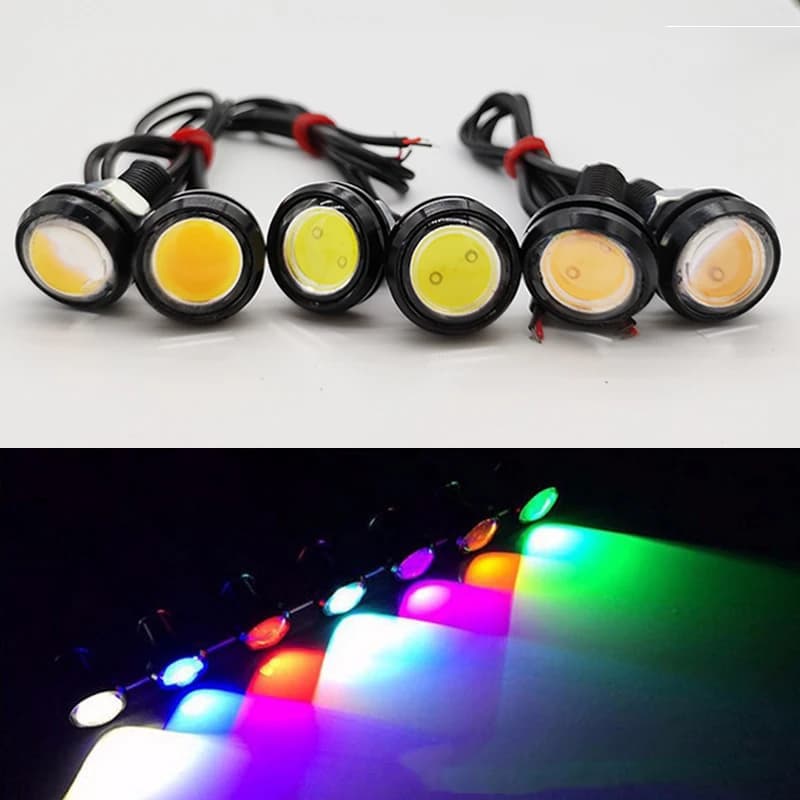 Ampoule de feu de jour Led 23/18 MM Eagle Eye DRL pour voiture, feu de brouillard DRL LED 12V de secours Signal de stationnement inversé, lampes Automobiles