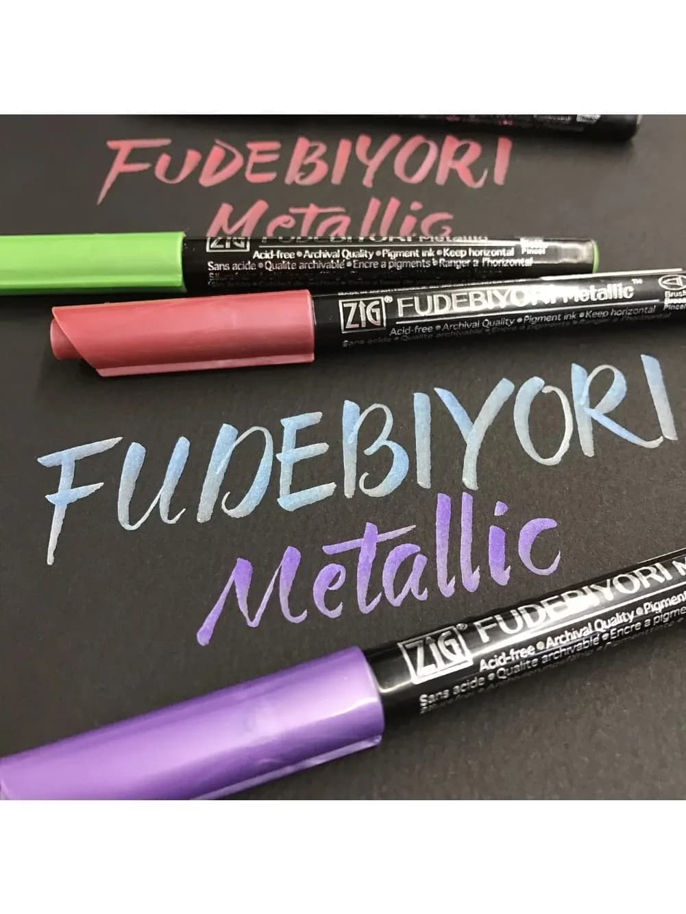 ZIG Kuretake – stylos à brosse en métal doux FUDEBIYORI, marqueurs pour aquarelle, peinture, lettrage japonais, 57 couleurs