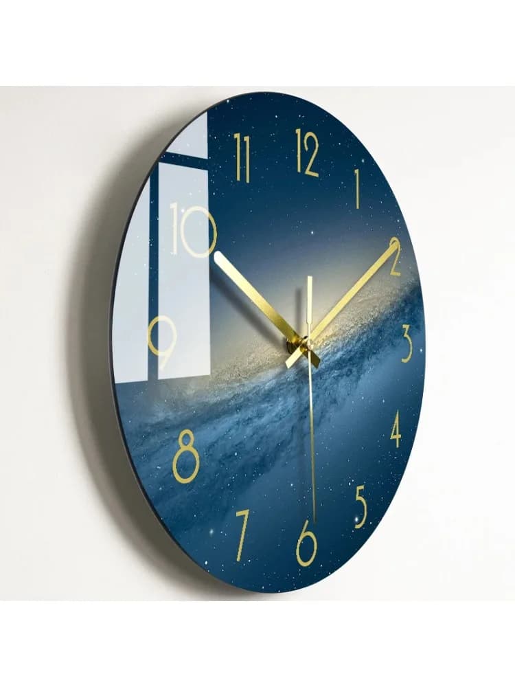 Horloge murale en verre nordique pour chambre à coucher, grande cuisine moderne, montres optiques, montre de salon fantaisie, décoration d'intérieur, 35x35 cm