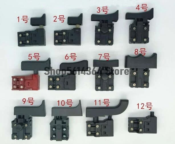 Pièce d'outil électrique perceuse à percussion SPST verrouillage/déverrouillage sur interrupteur à gâchette pour Bosch 26/22/20