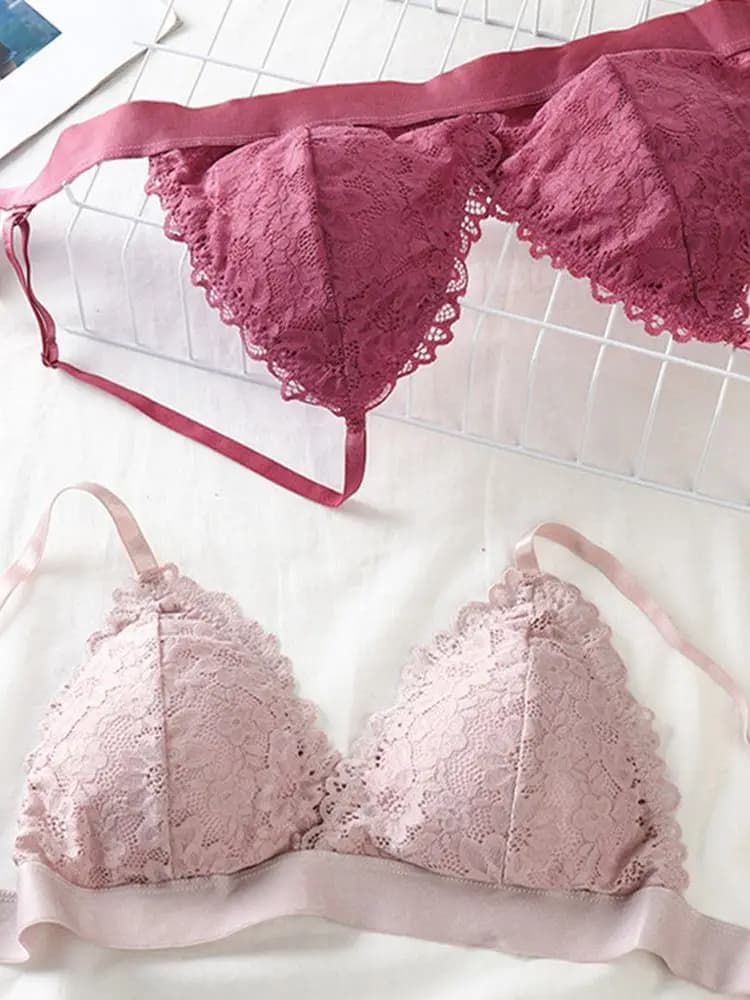 Soutiens-gorge en dentelle pour femmes, bralette dos nu, soutien-gorge rembourré, soutien-gorge sans armatures, brassière en dentelle florale, lingerie sexy pour femmes.