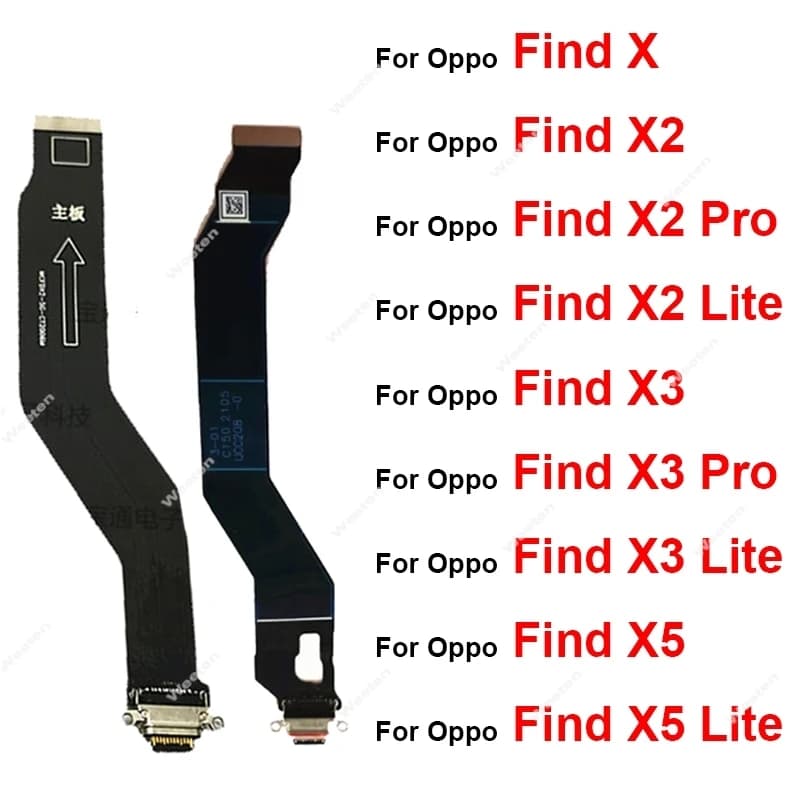 Station de chargement USB pour Oppo Find X X2 X3 X5 Pro X2 X3 X5 Lite X2 X3 Neo, câble flexible, Port de chargeur USB, carte de connecteur, ruban flexible