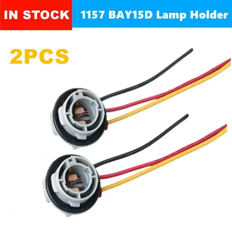 Ampoules de support de lampe 1157 BAY15D P21/4, connecteur de prise de base d'adaptateur, accessoires de voiture en plastique pour clignotant, lumière de sauna, 2 pièces