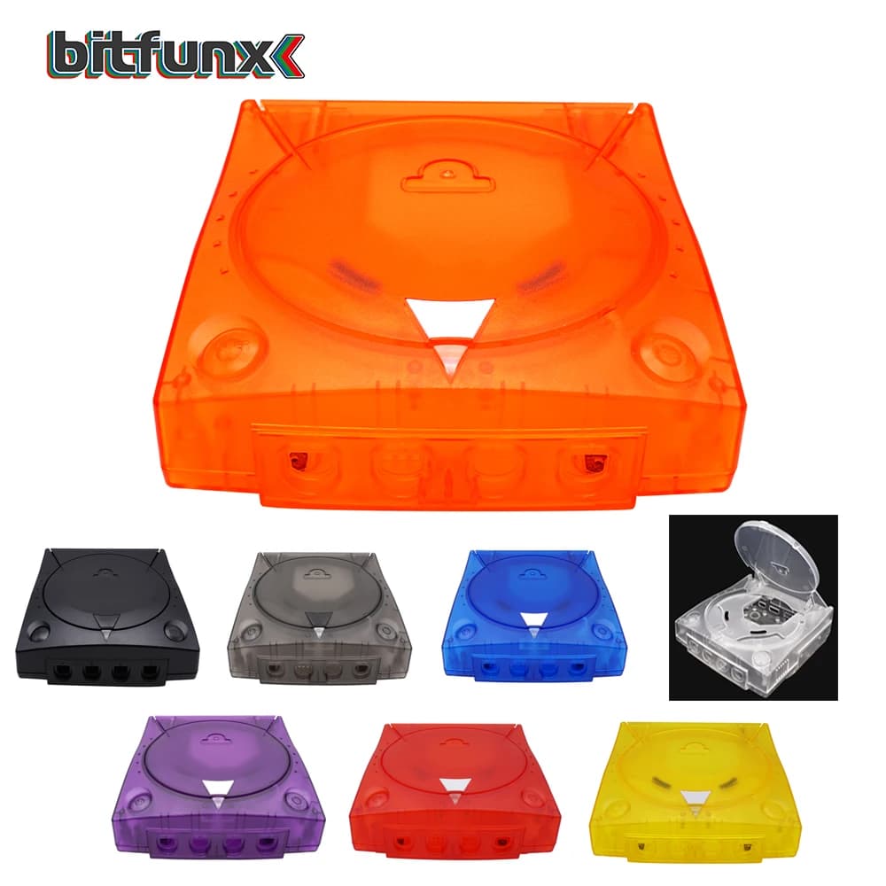 BitFunx – coque de remplacement transparente pour Console de jeu vidéo rétro SEGA Dreamcast, boîte translucide pour coque Dreamcast