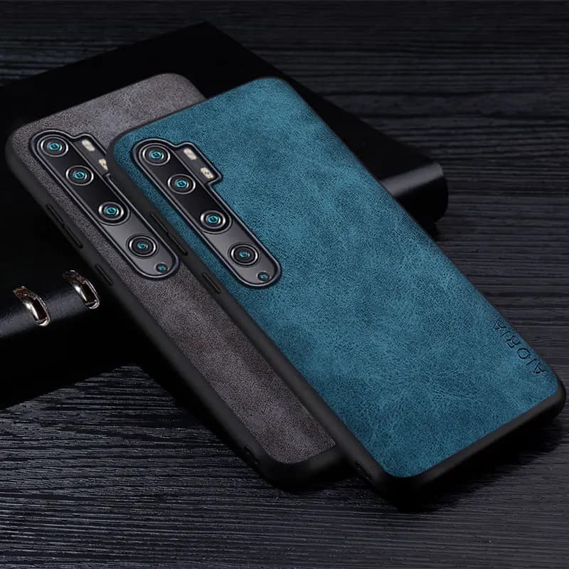 Étui de téléphone en cuir PU de qualité supérieure pour Xiaomi Mi Note 10 Pro, couverture de document solide, étui à gratter, Mi Note 10 Lite