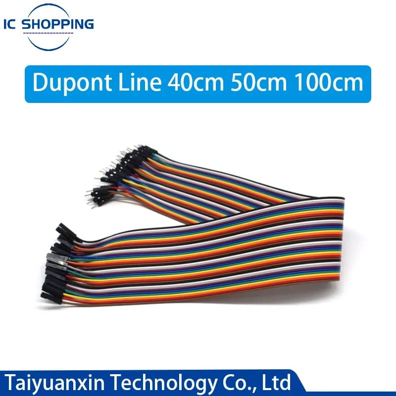 40 pièces 40cm 50cm 100cm fil de raccordement ligne DuPont câble de connexion mâle à mâle femelle à femelle et mâle à femelle