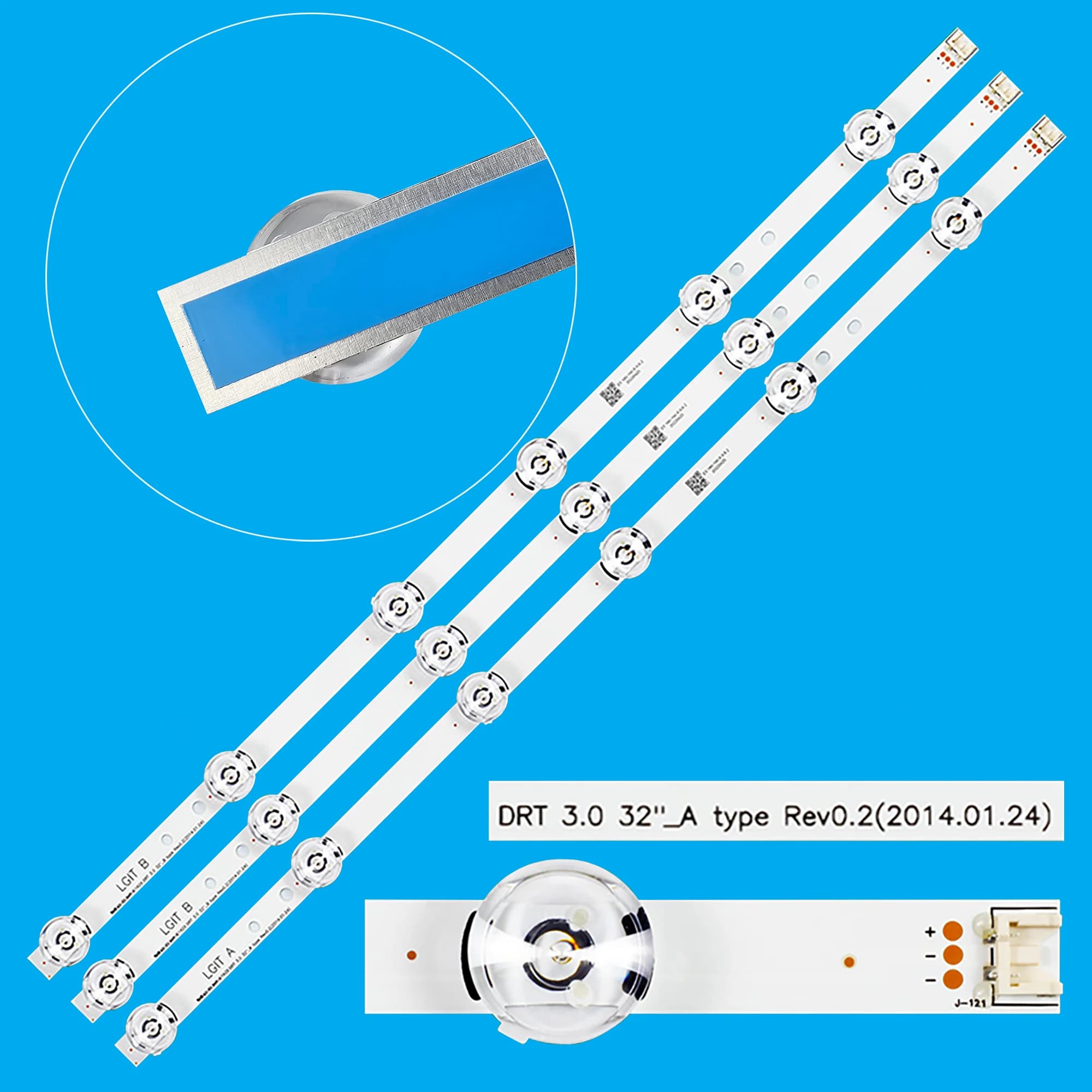3 x Bande de rétroéclairage LED pour TV 32 ", innotek drt 3.0 32 LGIT drt3.0 WOOREE A/B UOT 32MB27VQ 32LB5610 32LB552B lg32lf560 32LF5610