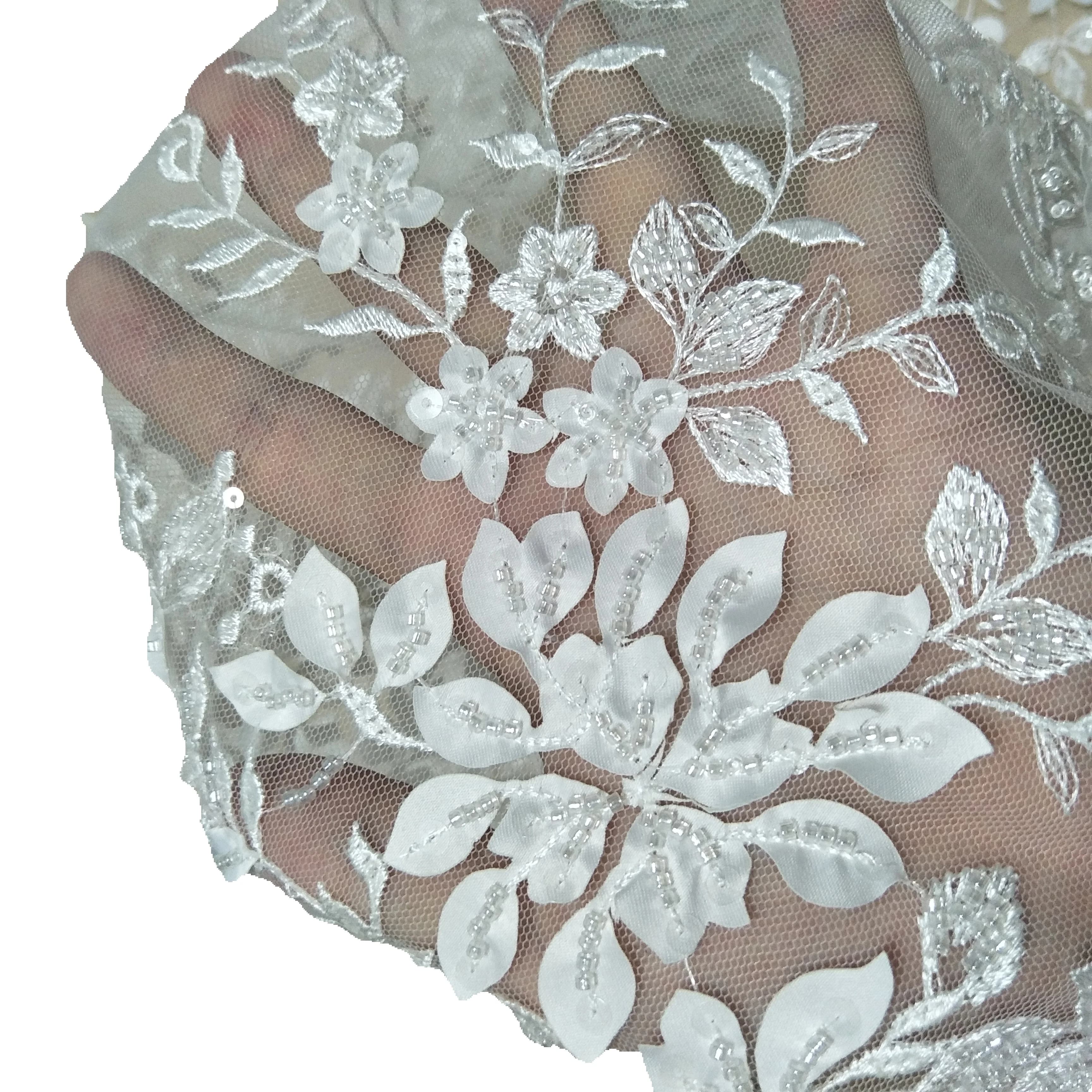 Tissu en dentelle pailleté pour robe de mariée, robe de mariée, vente au mètre, nouveauté
