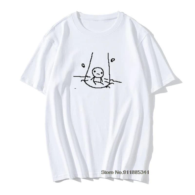 Bizarre hommes t-shirt la reliure d'Isaac T-Shirts couverture en coton drôle à manches courtes col rond t-shirt Vintage T-Shirts Funky