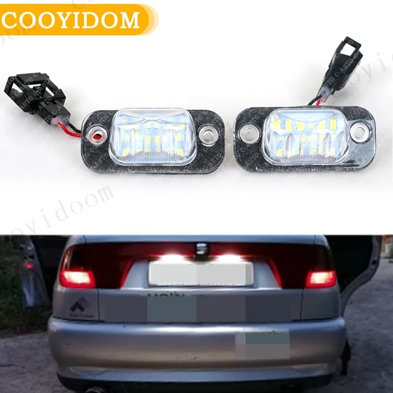 2 pièces étanche à l'eau pour VW Golf Mk3 Polo 3 Cabriolet Seat Ibiza Cordoba Vario 6K sans erreur LED numéro plaque d'immatriculation lumières lampe