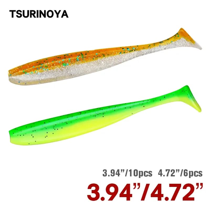 TSURINOYA nouvelle taille 100mm 120mm T queue ver leurres souples facile Shiner artificiel doux appâts odeur ajoutée pour les Wobblers de pêche au bar