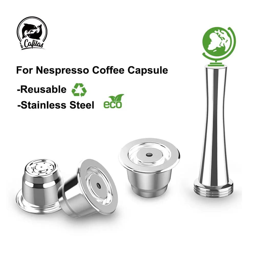 Capsule de café réutilisable ICafilas pour Nespresso, filtres à café en acier inoxydable, machine à café expresso pour crème, nouvelle version améliorée