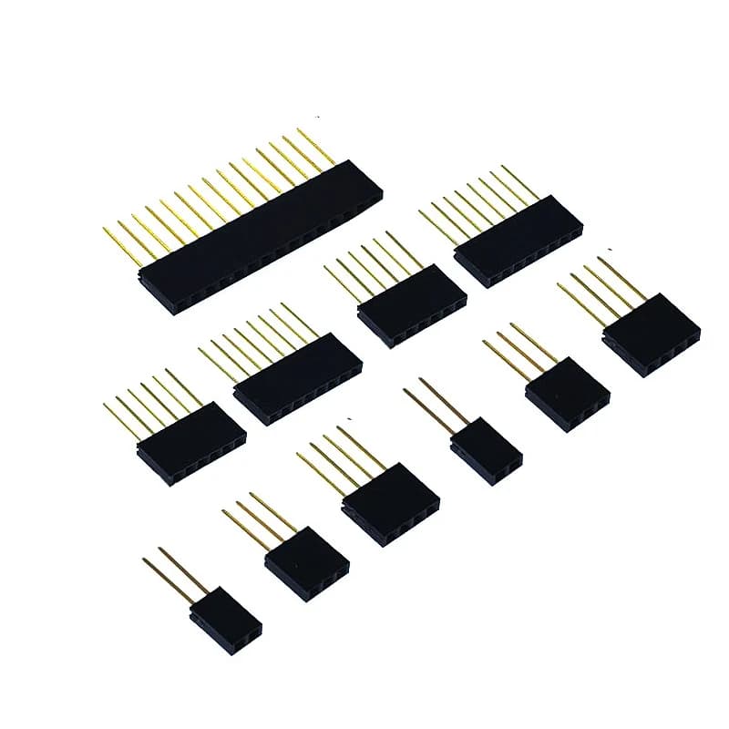 Broches simples et longues pour Ardu37, carte PCB, connecteur d'en-tête de prise, installation, 11mm, 2.54mm, 1*2, 3, 4, 6, 8, 10, 15 broches, 10 pièces