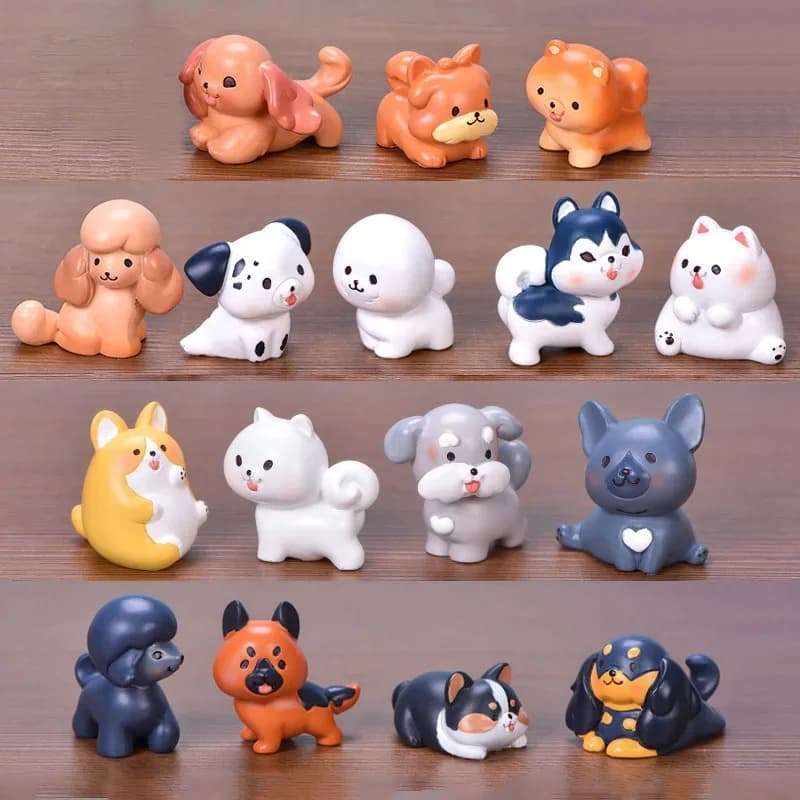 Figurine de chien Corgi en résine, modèle animal de dessin animé, décoration de maison bricolage, nickel é l'inventaire, jardin, décoration de gâteau, accessoires modernes, 1 pièce
