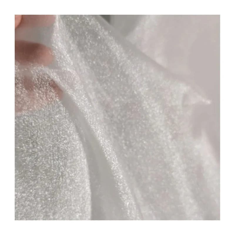 Tissu transparent en voile d'organza blanc – Brillant, transparent et vendu au mètre – Matériau idéal pour la couture et l'artisanat