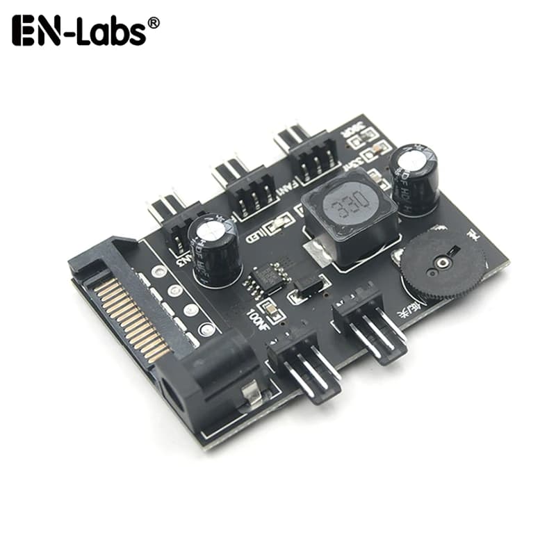 Hub de contrôle de ventilateur 3 broches, répartiteur de ventilateurs Molex ou SATA 3 ou 4 canaux avec bouton de contrôle, boîtier d'ordinateur PC, ventilateur 12V, contrôle de la vitesse et de la