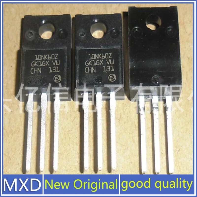 Tube Mos à effet de champ d'origine, bonne qualité, en stock, nouveau, 10NK60Z, 10A600V, STF10NK60Z, lot de 5 pièces