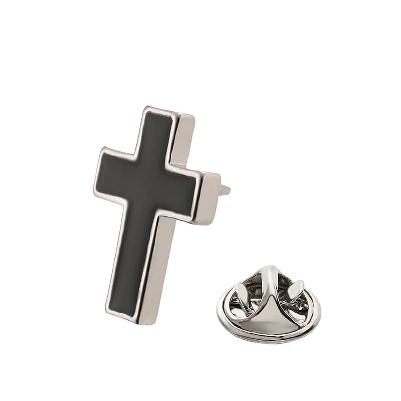 Broche pour hommes, écharpe, chapeau, accessoires, Clip croisé noir, épingle de cou, Badge pour femme, Couple de mariage, bijoux cadeaux de haute qualité