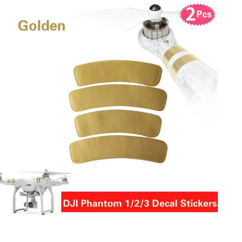 Autocollants pour DJI doré/argent/rouge, 2 pièces, pour boîtier universel, décoration, autocollant d'identification pour DJI Phantom série 3