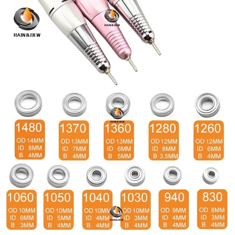 Pour STRONG 102 102L 105L 120 H120 107 II brosse en carbone, micromoteur, pièce à main, roulement à billes, perceuse électrique pour ongles 1480 1260 940 830