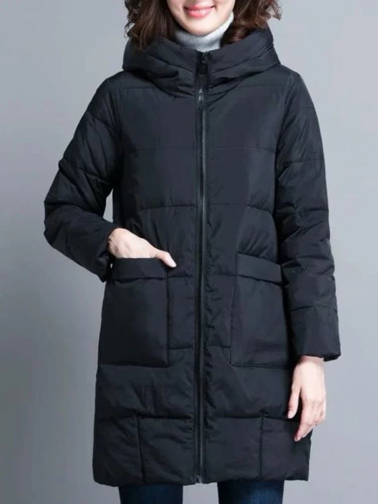 Veste d'hiver imperméable et décontractée pour femme, grande taille, pardessus chaud, épais et long, Parkas chauds