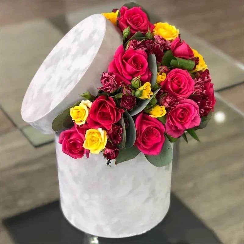 Boîte-cadeau ronde en velours 3 pièces/ensemble, porte-fleurs de fleuriste, seau, boîte d'emballage cadeau, boîte d'emballage de Bouquet, fourniture de fête de mariage
