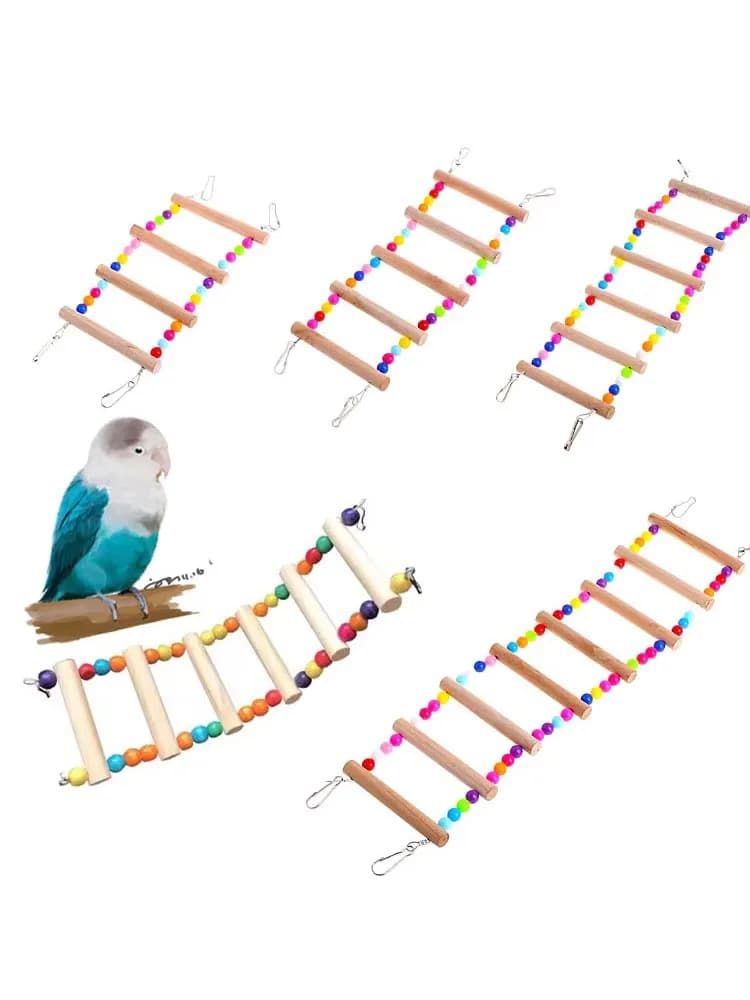 Échelles de perroquets pour animaux de compagnie, jouets d'escalade pour oiseaux, jeu d'oiseaux, accessoires de perruches Calopsita, escaliers avec jouets IkAgaporhéritage