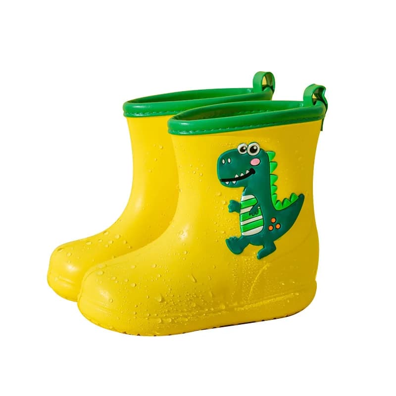 Mignon dessin animé bébé garçon fille chaussures d'eau de pluie couvre-bottes protéger Portable antidérapant enfants enfant en bas âge en caoutchouc bottes imperméables enfants