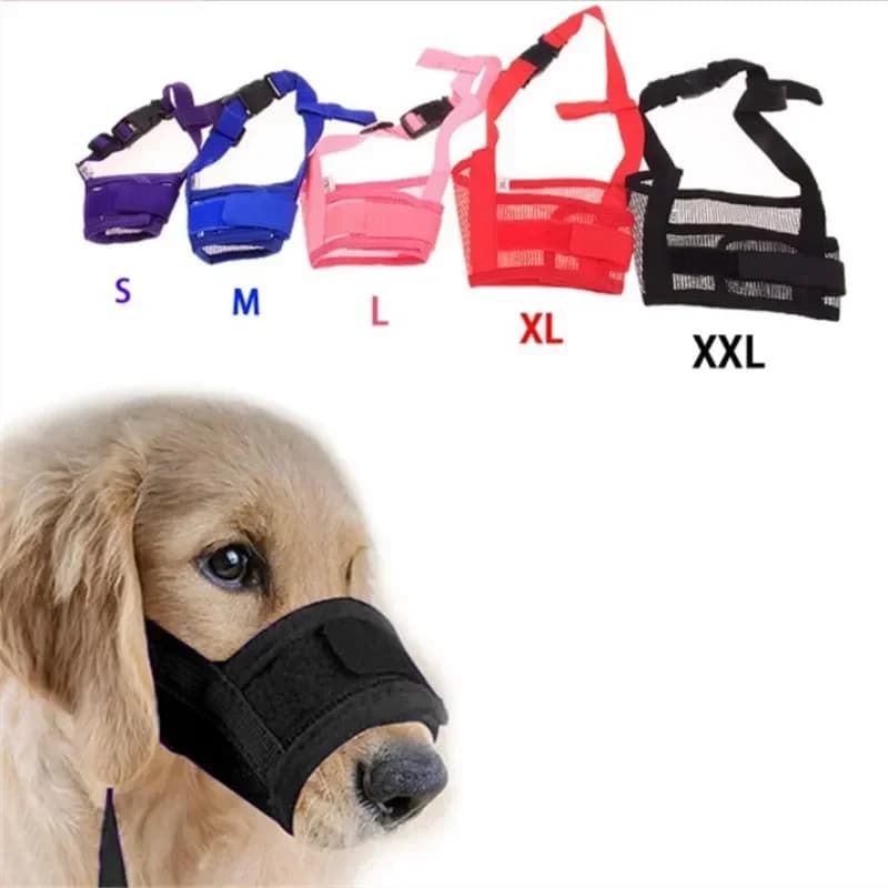Muselière anti-aboiement pour chiens de petite et grande taille, muselière en maille respirante réglable pour animaux de compagnie, sangles en nylon, accessoires pour chiens