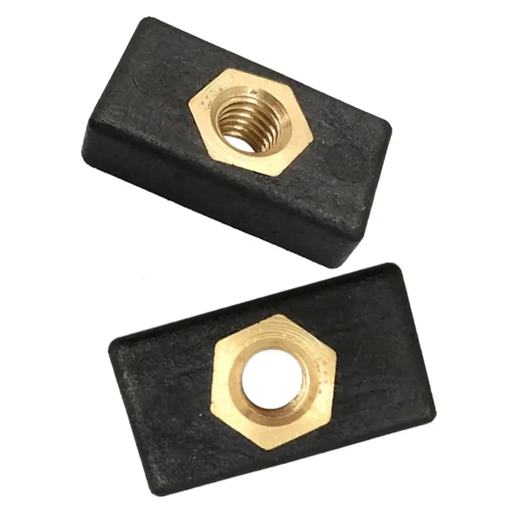 Rail coulissant à montage latéral pour Kayak, 2/6/8 pièces, support pour canne à pêche, Base de montage, écrou coulissant