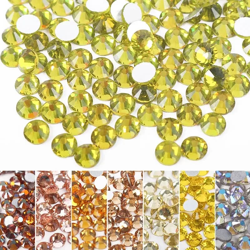 Strass à dos plat en cristal AB, non correctif, paillettes pour ongles, pierre de vêtement, décoration artisanale bricolage, SS6, SS10, SS16, SS20, SS30