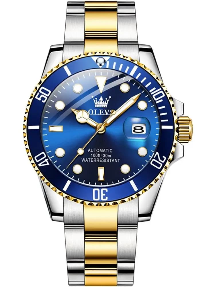 OLEVS hommes montres de luxe Original automatique montre mécanique pour homme étanche en acier inoxydable lumineux Date mode Relogio