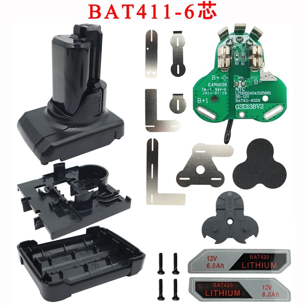Dawupine BAT411 Li-ion batterie boîtier en plastique PCB charge Protection panneau boîtier coque boîte pour Bosch 10.8V 12V BAT412A BAT413A