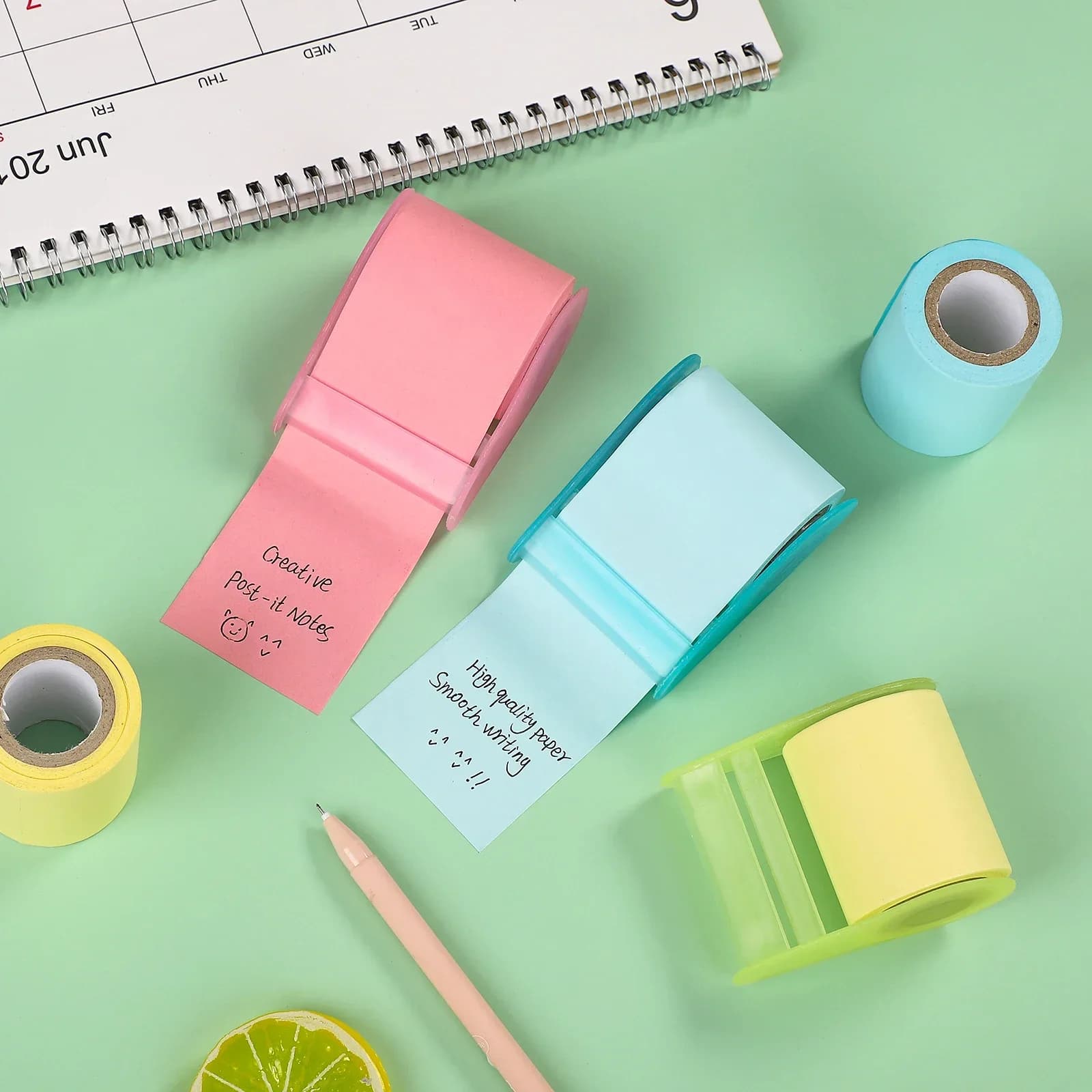 JIANWU rouleau créatif Notes autocollantes corée N fois posté Simple mémo Message papier journal bloc-Notes accessoires de bureau papeterie