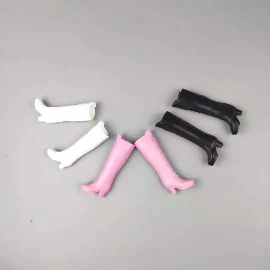 Bottes à talons hauts et longs genoux pour poupées, accessoires de princesse, chaussures beurre, jouets Barbie, Momoko, BJD Butter, 11.5 ", 1/6