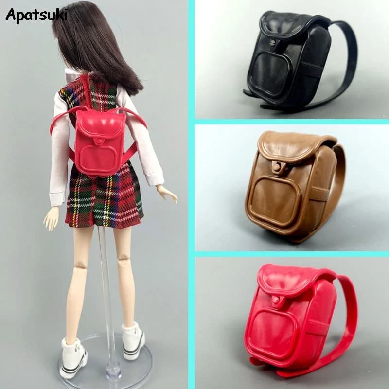 Sac à Dos d'École à la Mode pour Poupées Barbie Blyth, Accessoires de Bricolage, Mini Porte-Monnaie, 1/6