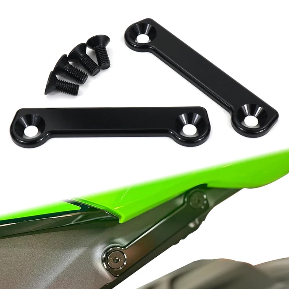 Couvercle de trous de cheville de passager arrière adapté pour KAWASAKI Ninja ZX-6R /ZX636 2009 – 2024, billette CNC en aluminium, plaques de blocage ZX 6R